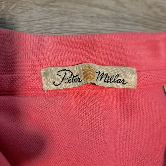 Peter Millar Mens XL Pink Double Mercerized Cotton Polo Short Sleeve Sun Valley - Picture 3 of 12